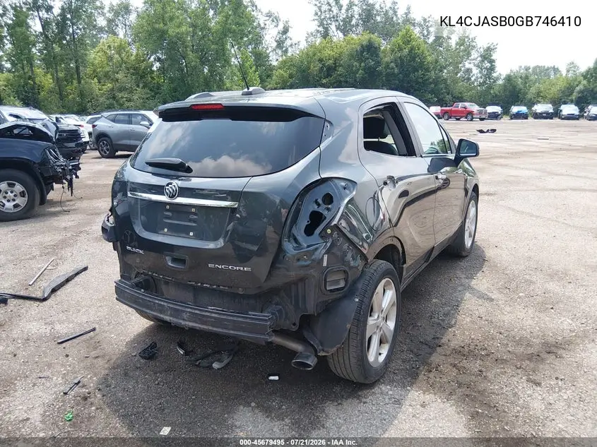 2016 Buick Encore VIN: KL4CJASB0GB746410 Lot: 45679495