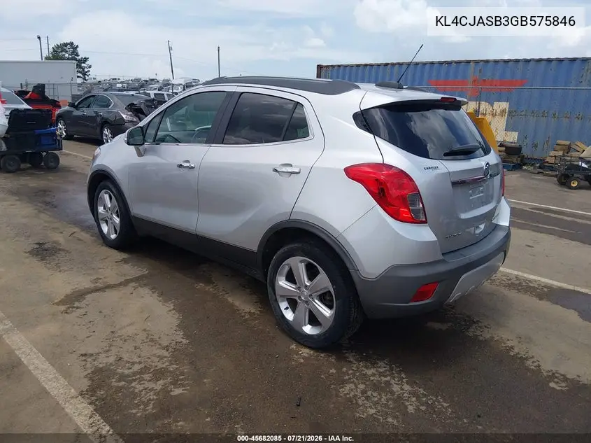 2016 Buick Encore VIN: KL4CJASB3GB575846 Lot: 45682085