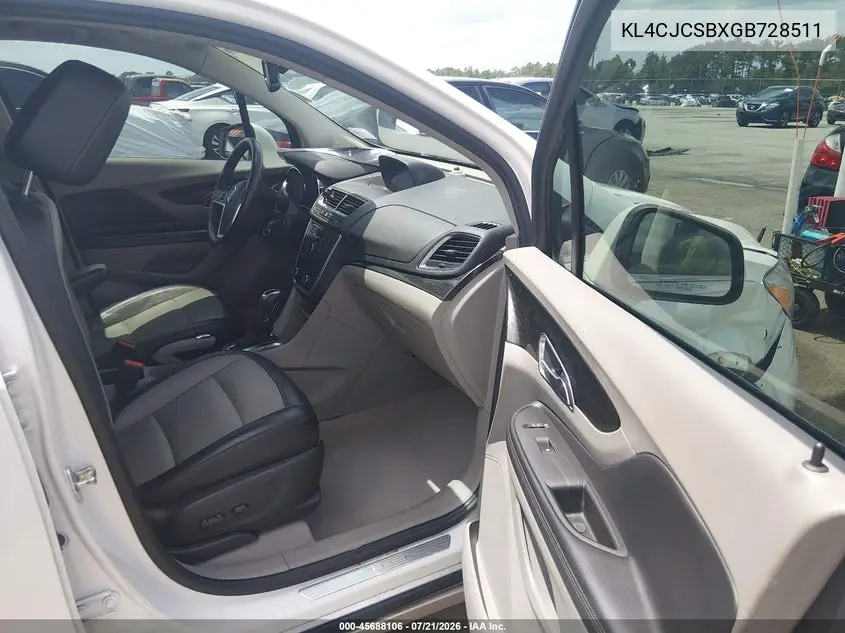 2016 Buick Encore Leather VIN: KL4CJCSBXGB728511 Lot: 45688106