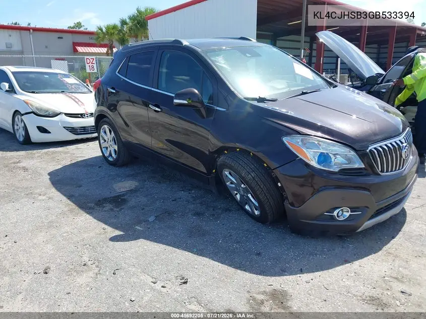 2016 Buick Encore Premium VIN: KL4CJHSB3GB533394 Lot: 45692205