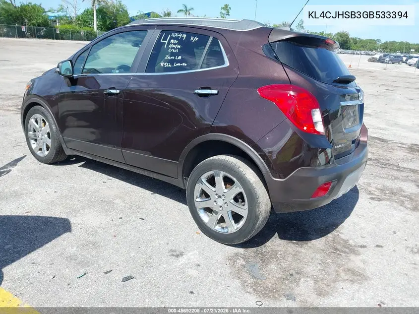 2016 Buick Encore Premium VIN: KL4CJHSB3GB533394 Lot: 45692205