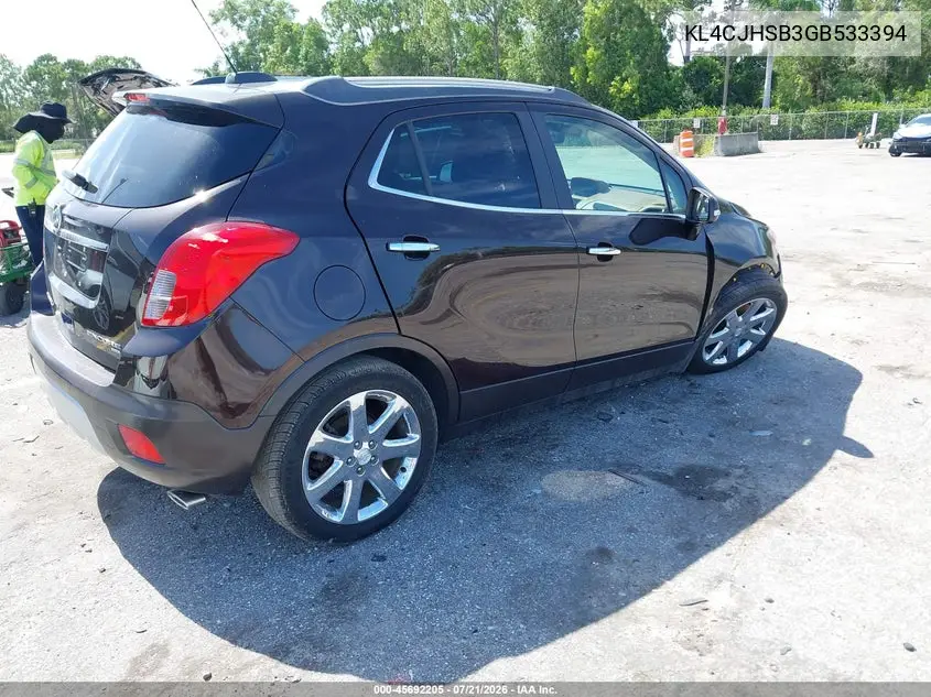 2016 Buick Encore Premium VIN: KL4CJHSB3GB533394 Lot: 45692205