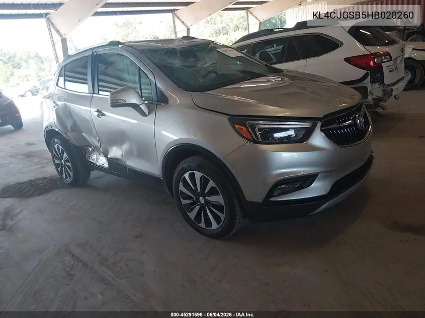 2017 Buick Encore Essence VIN: KL4CJGSB5HB028260 Lot: 45291598