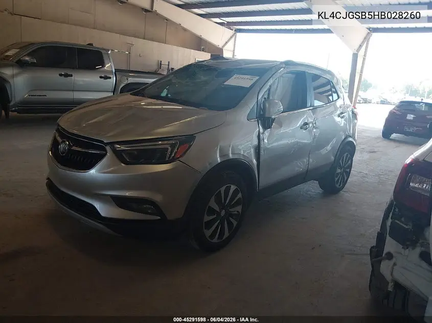 2017 Buick Encore Essence VIN: KL4CJGSB5HB028260 Lot: 45291598