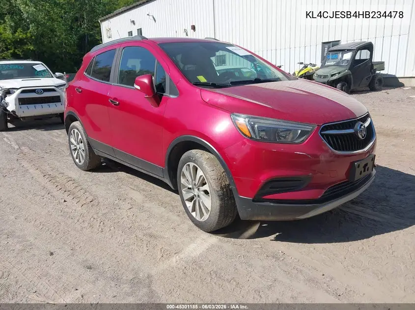 2017 Buick Encore Preferred VIN: KL4CJESB4HB234478 Lot: 45301185
