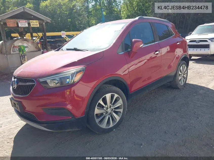 2017 Buick Encore Preferred VIN: KL4CJESB4HB234478 Lot: 45301185