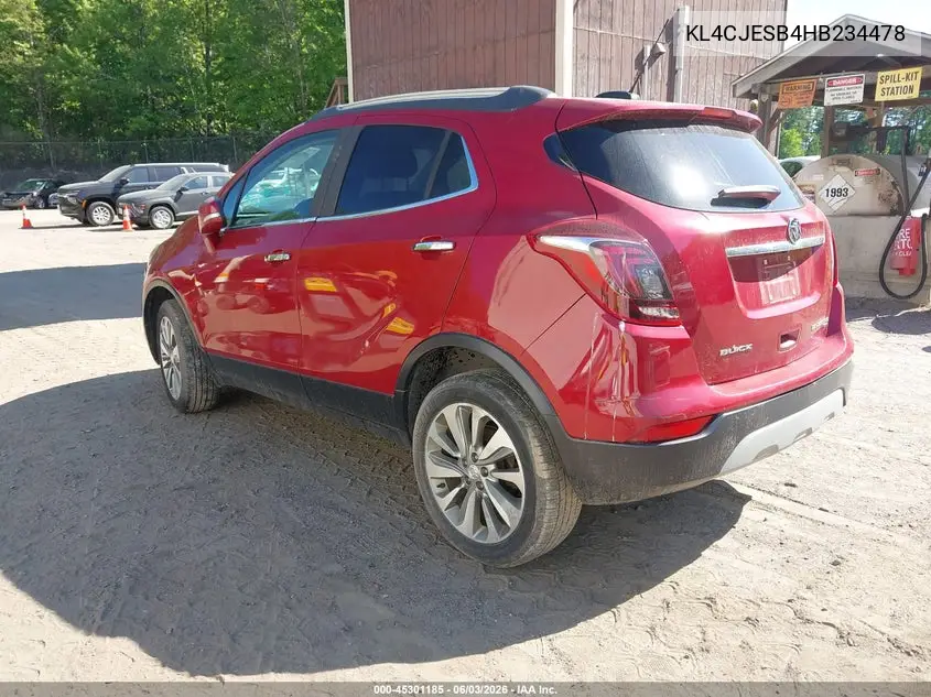 2017 Buick Encore Preferred VIN: KL4CJESB4HB234478 Lot: 45301185