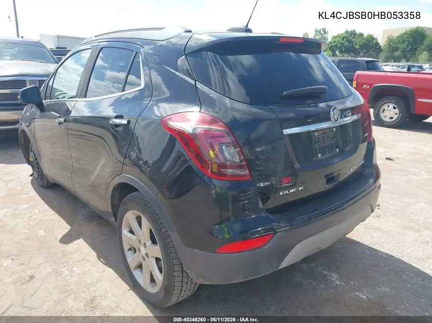 2017 Buick Encore Preferred Ii VIN: KL4CJBSB0HB053358 Lot: 45346260