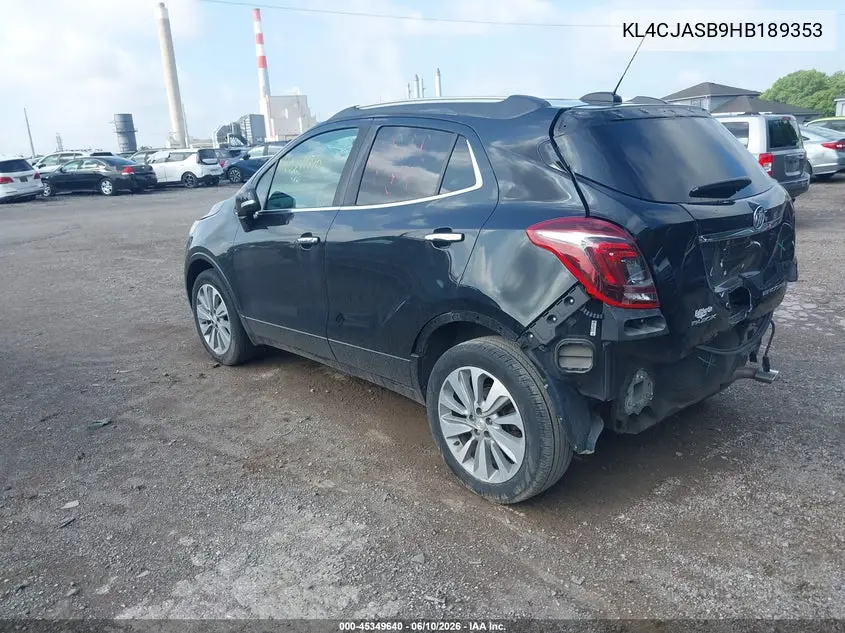 2017 Buick Encore Preferred VIN: KL4CJASB9HB189353 Lot: 45349640