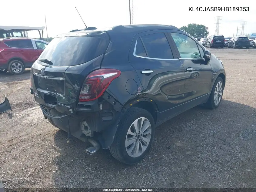 2017 Buick Encore Preferred VIN: KL4CJASB9HB189353 Lot: 45349640