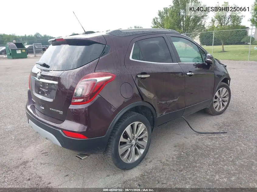2017 Buick Encore Preferred VIN: KL4CJESB9HB250661 Lot: 45350162
