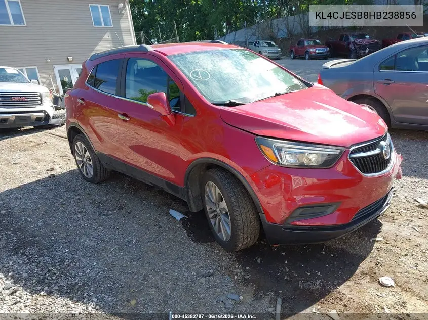 2017 Buick Encore Preferred VIN: KL4CJESB8HB238856 Lot: 45382787