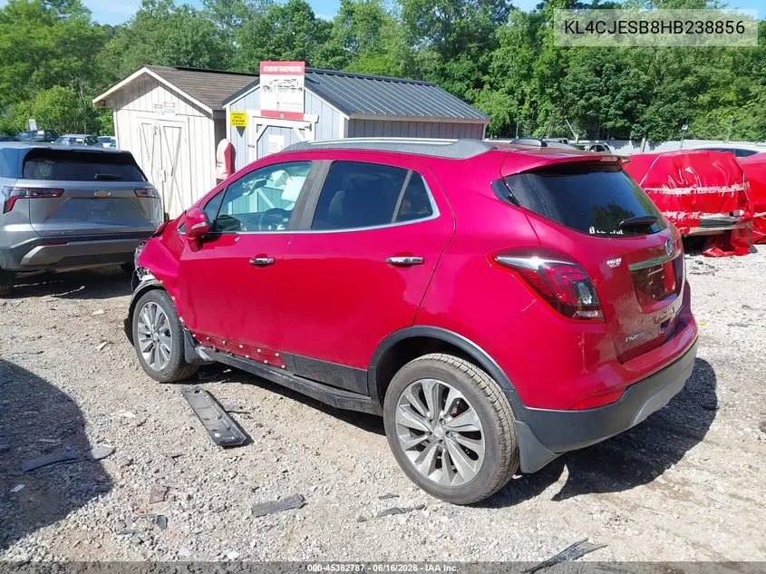 2017 Buick Encore Preferred VIN: KL4CJESB8HB238856 Lot: 45382787