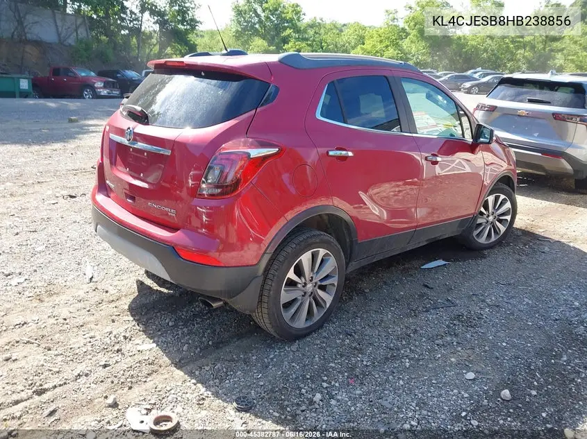 2017 Buick Encore Preferred VIN: KL4CJESB8HB238856 Lot: 45382787