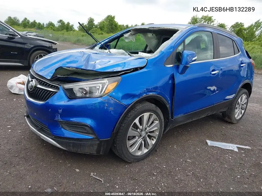 2017 Buick Encore Preferred VIN: KL4CJESB6HB132289 Lot: 45393647