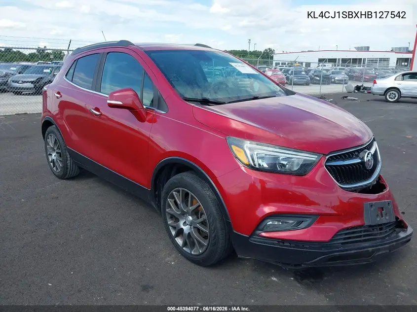 2017 Buick Encore Sport Touring VIN: KL4CJ1SBXHB127542 Lot: 45394077