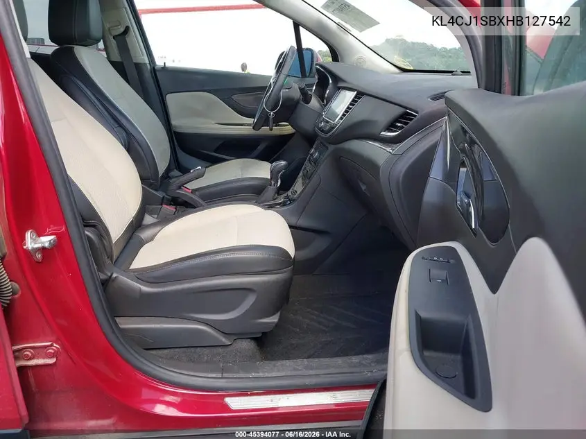 2017 Buick Encore Sport Touring VIN: KL4CJ1SBXHB127542 Lot: 45394077