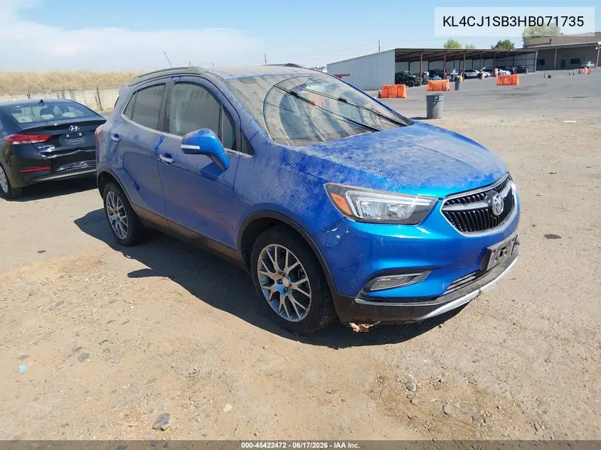 2017 Buick Encore Sport Touring VIN: KL4CJ1SB3HB071735 Lot: 45422472