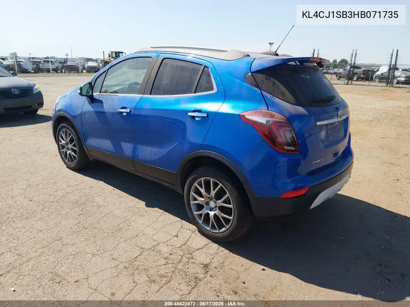 2017 Buick Encore Sport Touring VIN: KL4CJ1SB3HB071735 Lot: 45422472