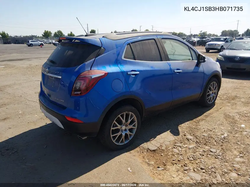 2017 Buick Encore Sport Touring VIN: KL4CJ1SB3HB071735 Lot: 45422472