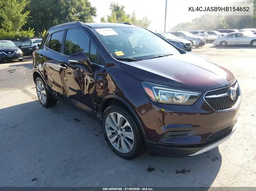 2017 Buick Encore Preferred VIN: KL4CJASB9HB154652 Lot: 45540166