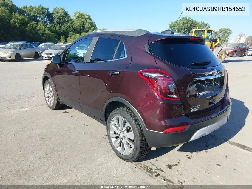 2017 Buick Encore Preferred VIN: KL4CJASB9HB154652 Lot: 45540166