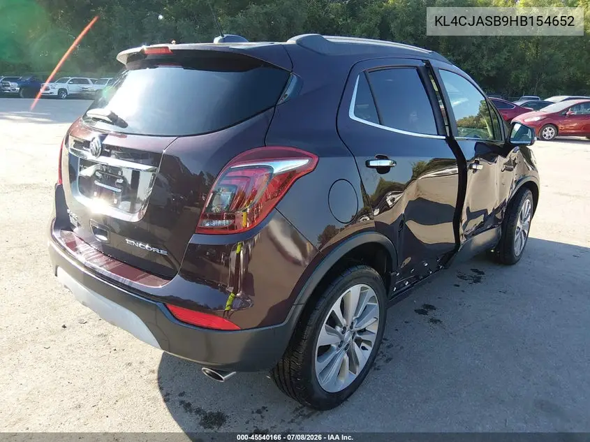 2017 Buick Encore Preferred VIN: KL4CJASB9HB154652 Lot: 45540166