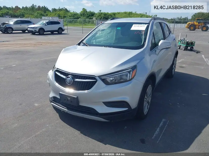 2017 Buick Encore Preferred VIN: KL4CJASB0HB218285 Lot: 45583821