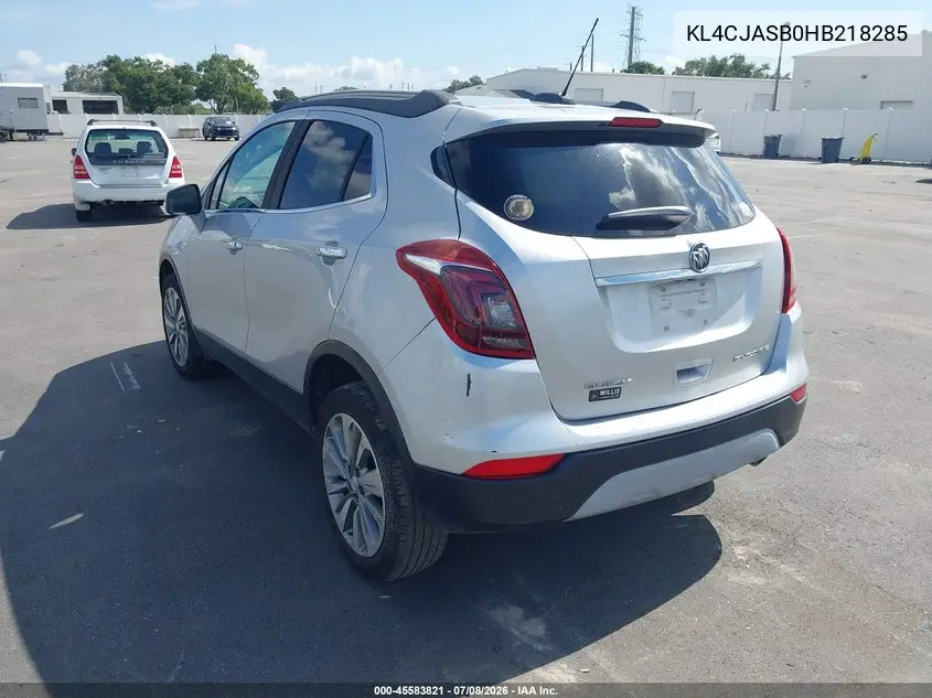 2017 Buick Encore Preferred VIN: KL4CJASB0HB218285 Lot: 45583821