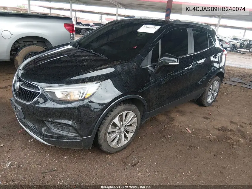 2017 Buick Encore Preferred VIN: KL4CJASB9HB240074 Lot: 45667771