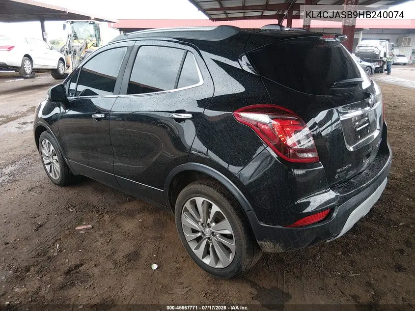 2017 Buick Encore Preferred VIN: KL4CJASB9HB240074 Lot: 45667771