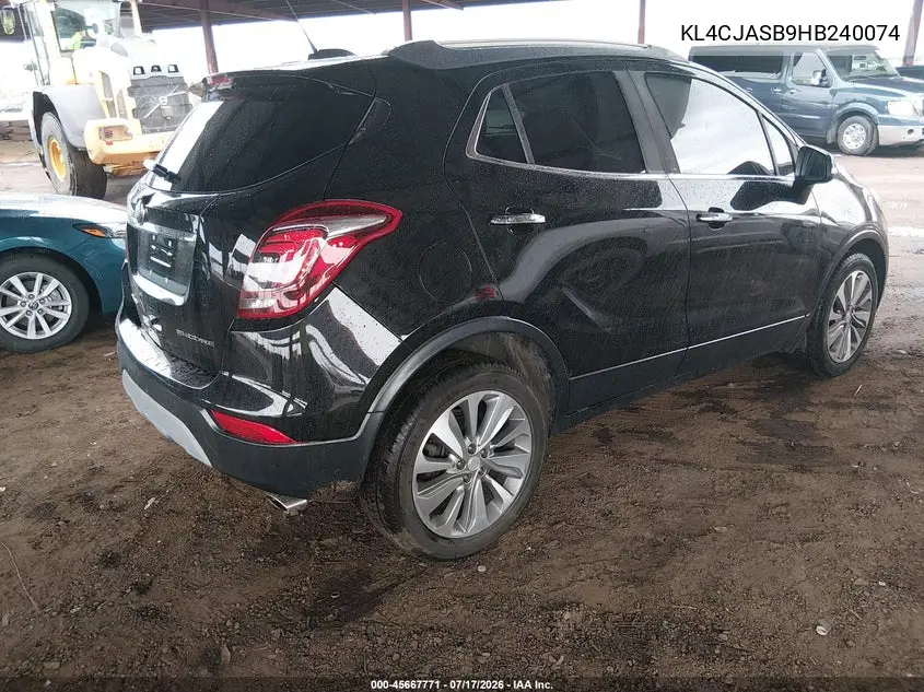 2017 Buick Encore Preferred VIN: KL4CJASB9HB240074 Lot: 45667771