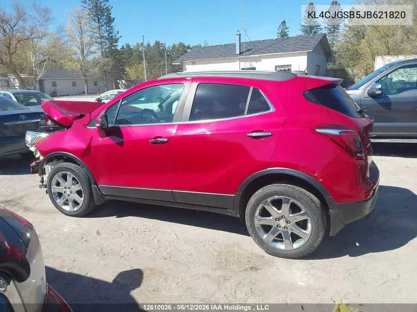 2018 Buick Encore Essence VIN: KL4CJGSB5JB621820 Lot: 12610036