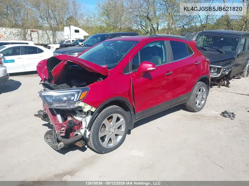 2018 Buick Encore Essence VIN: KL4CJGSB5JB621820 Lot: 12610036