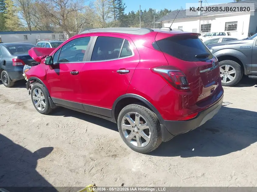 2018 Buick Encore Essence VIN: KL4CJGSB5JB621820 Lot: 12610036