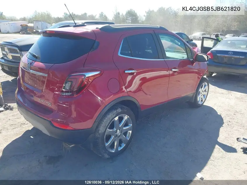 2018 Buick Encore Essence VIN: KL4CJGSB5JB621820 Lot: 12610036