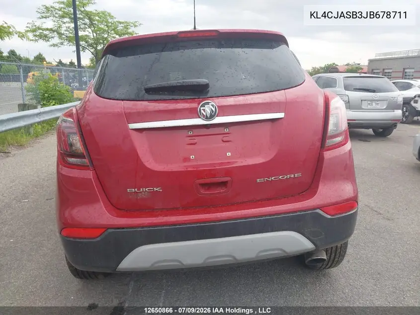 2018 Buick Encore Preferred VIN: KL4CJASB3JB678711 Lot: 12650866x