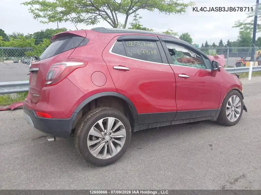 2018 Buick Encore Preferred VIN: KL4CJASB3JB678711 Lot: 12650866x