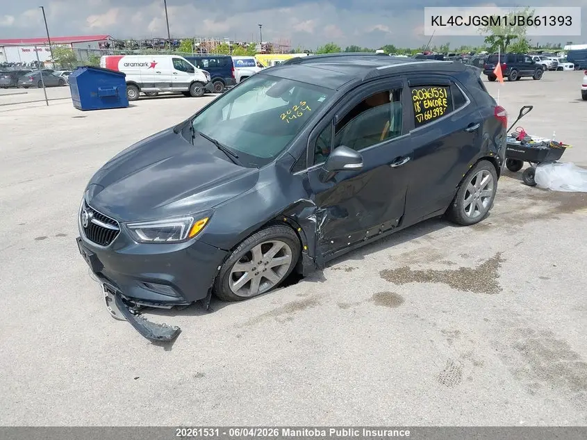 2018 Buick Encore VIN: KL4CJGSM1JB661393 Lot: 20261531