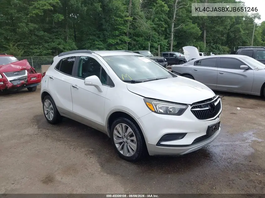 2018 Buick Encore Preferred VIN: KL4CJASBXJB651246 Lot: 45306108