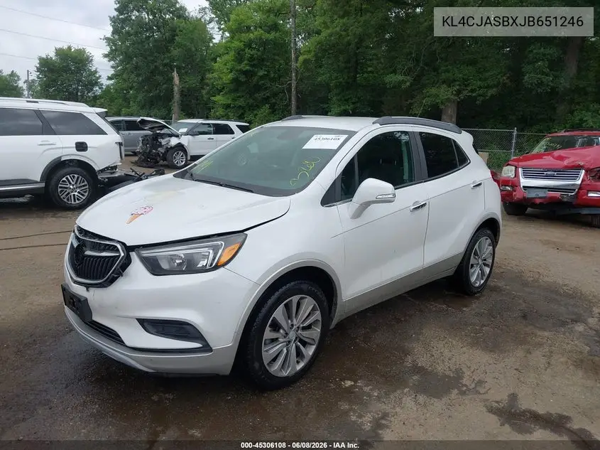 2018 Buick Encore Preferred VIN: KL4CJASBXJB651246 Lot: 45306108