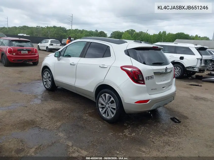 2018 Buick Encore Preferred VIN: KL4CJASBXJB651246 Lot: 45306108