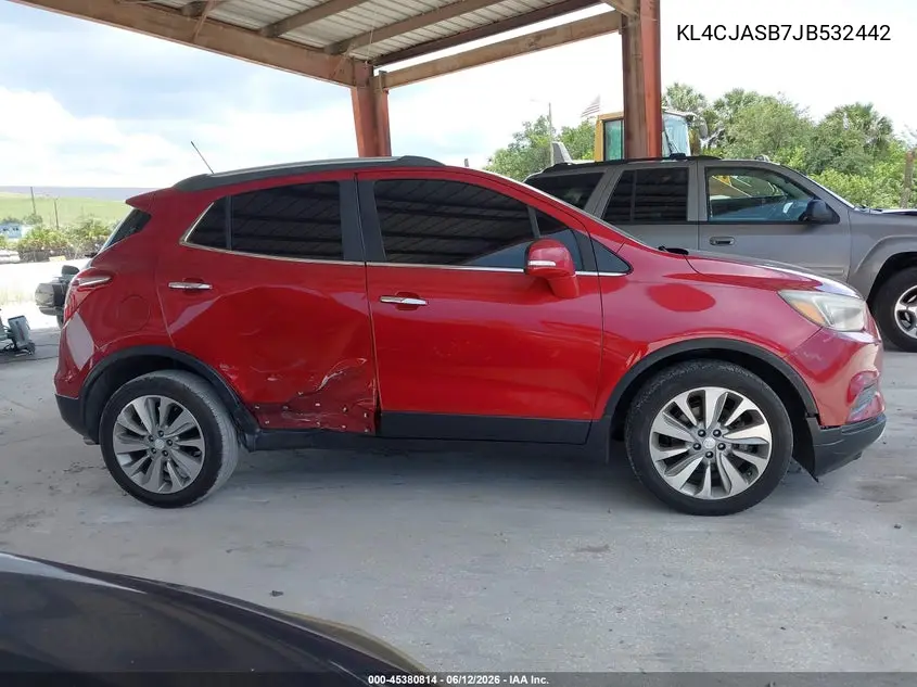 2018 Buick Encore Preferred VIN: KL4CJASB7JB532442 Lot: 45380814