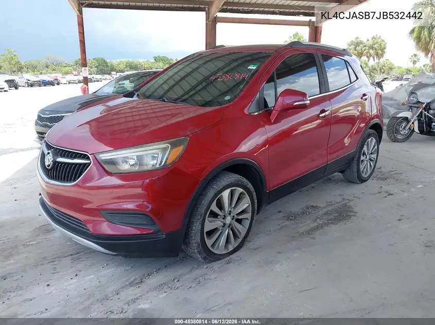 2018 Buick Encore Preferred VIN: KL4CJASB7JB532442 Lot: 45380814