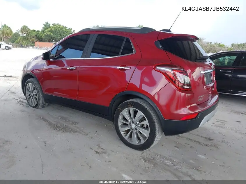 2018 Buick Encore Preferred VIN: KL4CJASB7JB532442 Lot: 45380814