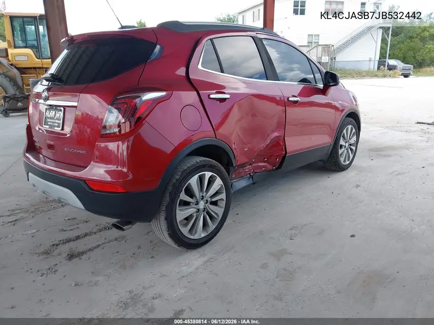 2018 Buick Encore Preferred VIN: KL4CJASB7JB532442 Lot: 45380814