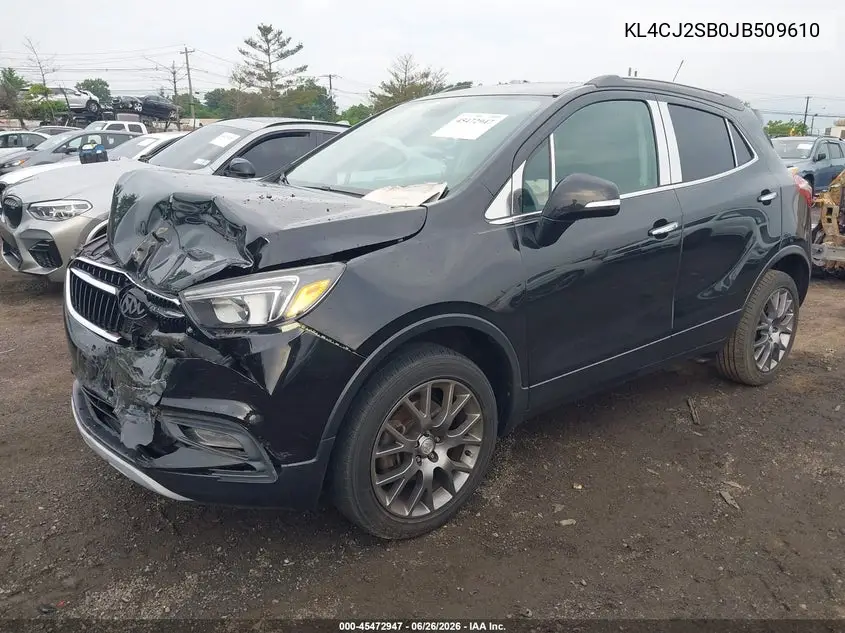 2018 Buick Encore Sport Touring VIN: KL4CJ2SB0JB509610 Lot: 45472947