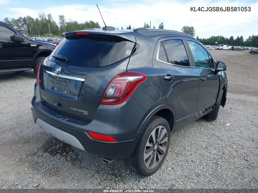 2018 Buick Encore Essence VIN: KL4CJGSB6JB581053 Lot: 45565257