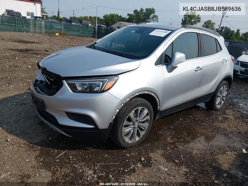 2018 Buick Encore Preferred VIN: KL4CJASB8JB589636 Lot: 45570488