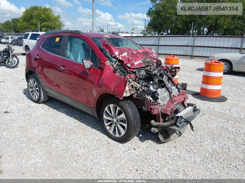 2018 Buick Encore Preferred VIN: KL4CJASB7JB641354 Lot: 45625230